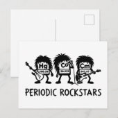 Periodic Rockstars Chemistry Humor Briefkaart (Voorkant / Achterkant)