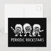 Periodic Rockstars Chemistry Humor Briefkaart (Voorkant / Achterkant)