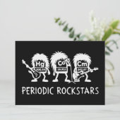 Periodic Rockstars Chemistry Humor Kaart (Staand voorkant)