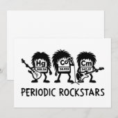Periodic Rockstars Chemistry Humor Kaart (Voorkant / Achterkant)