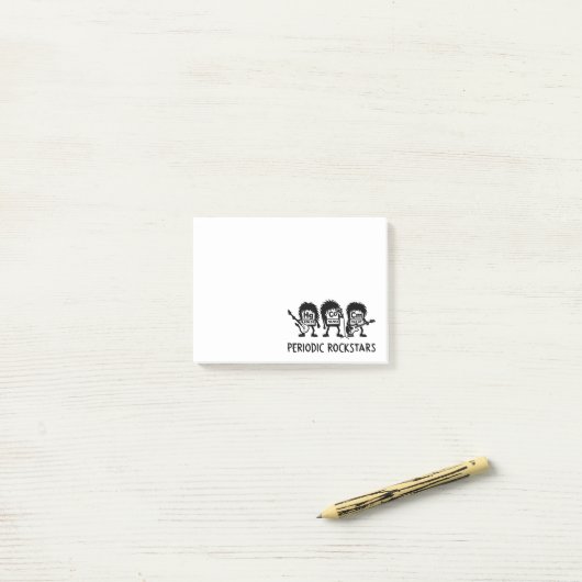 Periodic Rockstars Chemistry Humor Post-it® Notes (Op bureau)