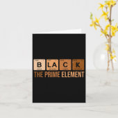 Periodic Table Black Het eerste element Black Hist Kaart (Gele Bloem)