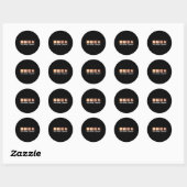 Periodic Table Black Het Prime Element Ronde Sticker (Vel)