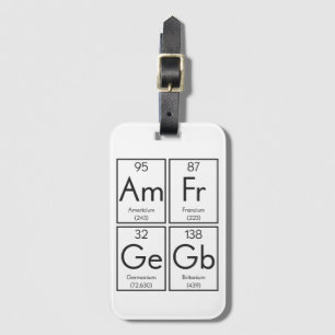 Periodic Table British Element Funny Bagagelabel