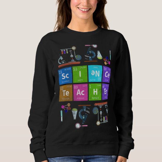 Periodic Table Chemistry Nerd Science Teacher Chem Trui (Voorkant)