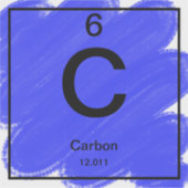 Periodic Table Custom-Cut Vinyl Sticker - Carbon (Voorkant)