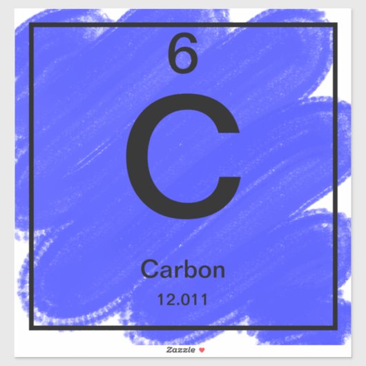 Periodic Table Custom-Cut Vinyl Sticker - Carbon (Vel)