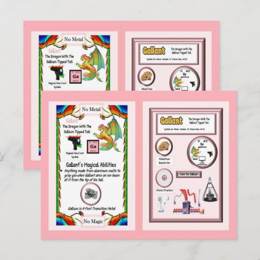 Periodic Table Dragon - Gallium Kaart (Voorkant / Achterkant)