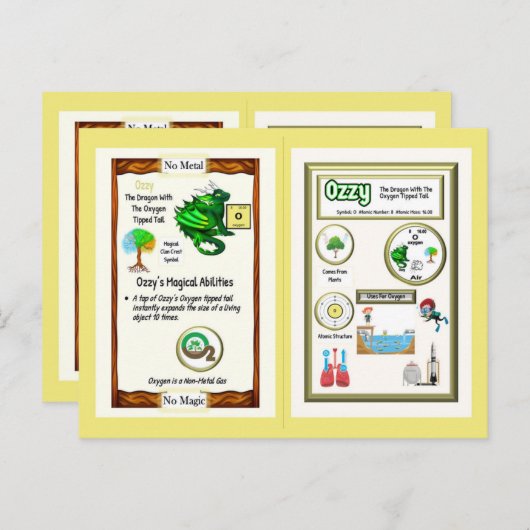 Periodic Table Dragon - Zuurstof Kaart (Voorkant / Achterkant)