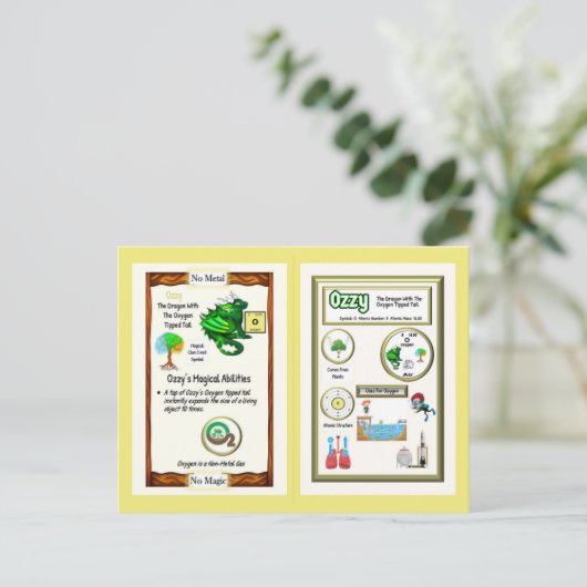 Periodic Table Dragon - Zuurstof Kaart (Staand voorkant)