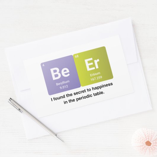 Periodic Table Element Puns Rechthoekige Sticker (Envelop)