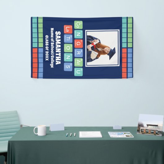 Periodic Table Elements 2025 Afstuderen Foto Spandoek (Beurs)