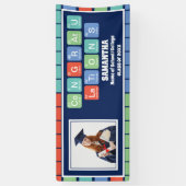 Periodic Table Elements 2025 Afstuderen Foto Spandoek (Verticaal)