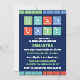 Periodic Table Elements Graduation Party Kaart