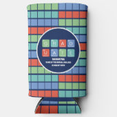 Periodic Table Elements Graduation Party Seltzer Blikjeskoeler (Voorkant)