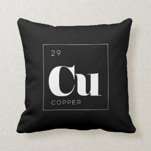 Periodic Table Elements Pillow // Koper Kussen