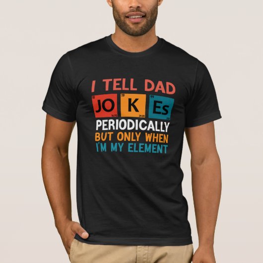  Periodic Table Father Jokes T-shirt (Voorkant)