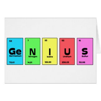  Periodic Table Genius Card