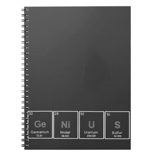 Periodic Table GeNiUS notebook Notitieboek (Voorkant)