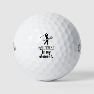Periodic Table 'Golf Is My Element' Science Humor  Golfballen