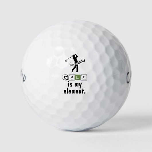 Periodic Table 'Golf Is My Element' Science Humor  Golfballen (Voorkant)
