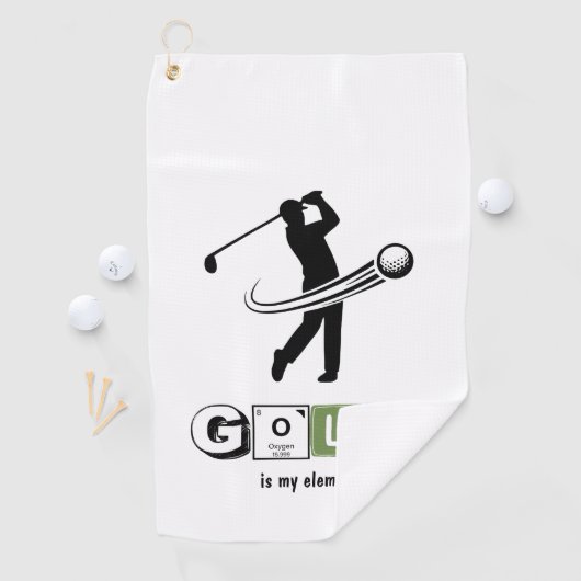 Periodic Table 'Golf Is My Element' Science Humor  Golfhanddoek (Insitu)