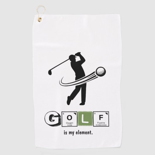 Periodic Table 'Golf Is My Element' Science Humor Golfhanddoek (Voorkant)