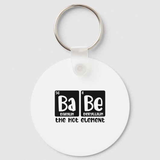 Periodic Table Of Babe The Hot Element Valentines  Sleutelhanger (Voorkant)