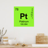 Periodic Table of Elements (Platinum) Poster (Keuken)