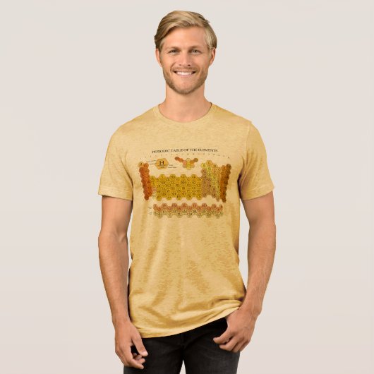 Periodic Table Of The Elements Honeycomb Tri-Blend Shirt (Voorkant volledig)