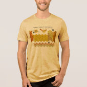 Periodic Table Of The Elements Honeycomb With Bees Tri-Blend Shirt (Voorkant)