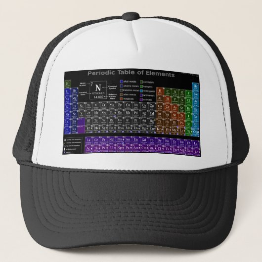 Periodic table of the Elements Trucker Pet (Voorkant)