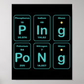 Periodic Table Ping Pong Fun Poster (Voorkant)