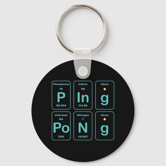 Periodic Table Ping Pong Fun Sleutelhanger (Voorkant)
