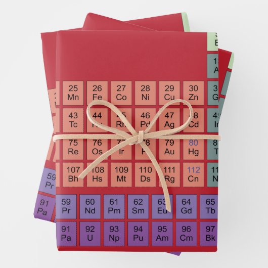 Periodic Table Science Geek Inpakpapier Vel (In situ)