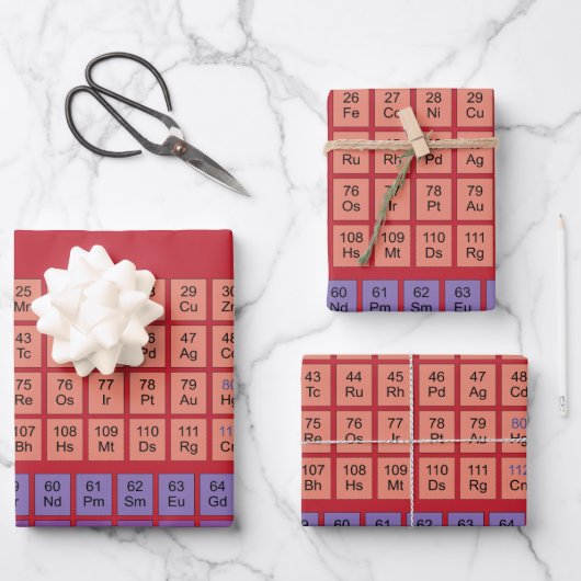 Periodic Table Science Geek Inpakpapier Vel (Voorkant)