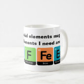Periodic Table Scientists Coffee lover  Koffiemok (Voorkant rechts)