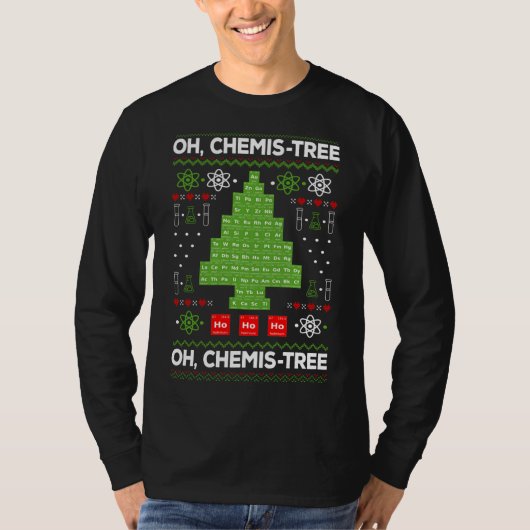 Periodic Table Tree Oh Chemistree Fun Chemistry Te T-shirt (Voorkant)