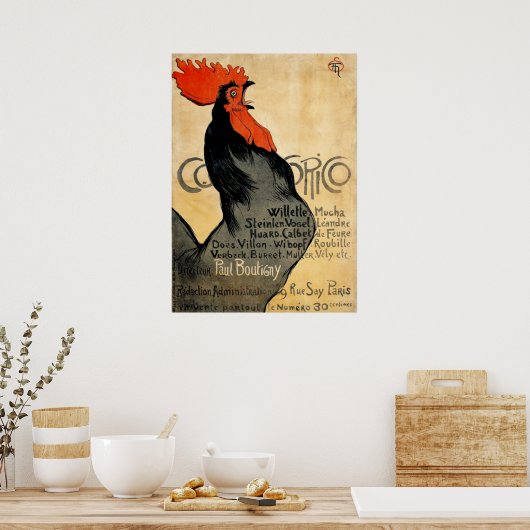 Periodical Cocorico Rooster Poster (Keuken)