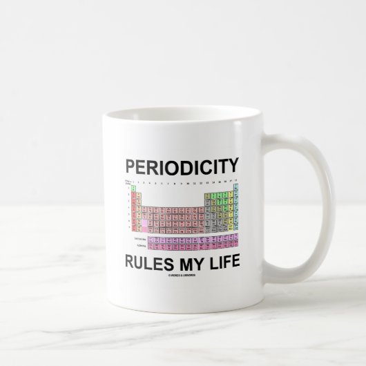 Periodiciteit regelt mijn leven (Periodic Table Hu Koffiemok (Rechts)