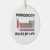 Periodiciteit regelt mijn leven (Periodieke Tabel) Keramisch Ornament (Rechts)