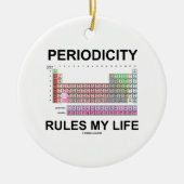 Periodiciteit regelt mijn leven (Periodieke Tabel) Keramisch Ornament (Voorkant)