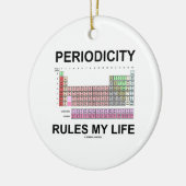 Periodiciteit regelt mijn leven (Periodieke Tabel) Keramisch Ornament (Links)