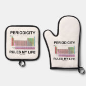 Periodiciteitsregels Mijn leven Periodiek Tabel El Ovenwant & Pannenlap Set (Voorkant)