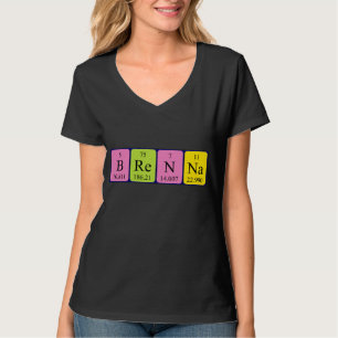 Periodiek Brenna-shirt voor de aanduiding "Brenna" T-shirt