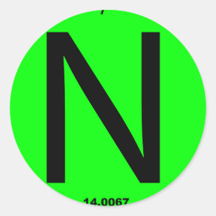 Periodiek N-overzicht Ronde Sticker