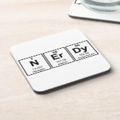 Periodiek Nerdy Element Symbolen Bier Onderzetter (Linkerzijde)