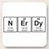 Periodiek Nerdy Element Symbolen Bier Onderzetter (Voorkant)