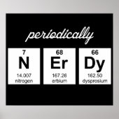 Periodiek Nerdy Element Symbolen Poster (Voorkant)