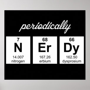 Periodiek Nerdy Element Symbolen Poster